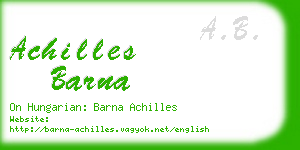 achilles barna business card